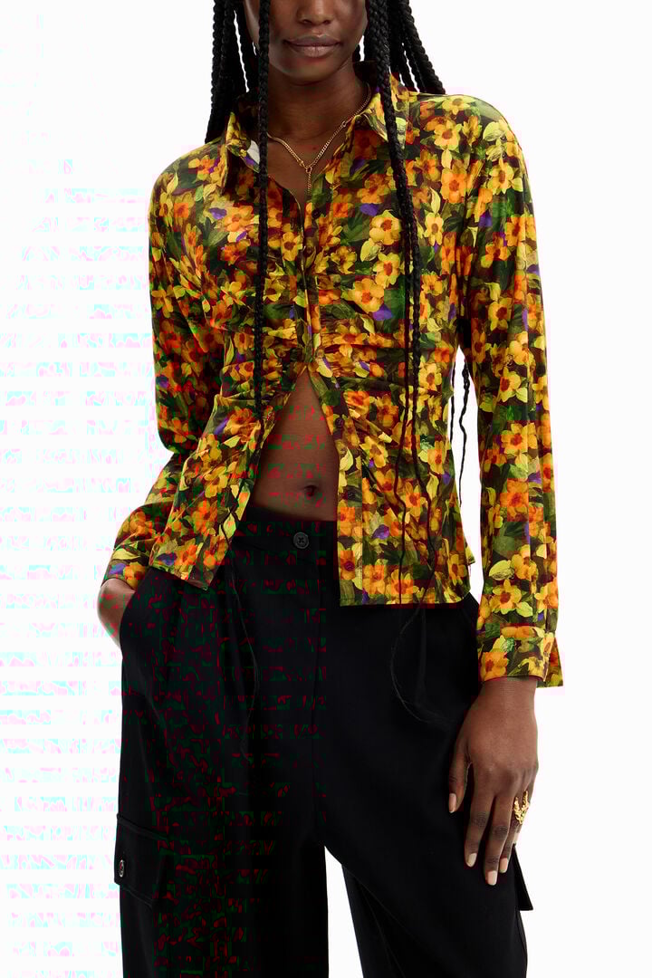 Floral ruched shirt | Desigual