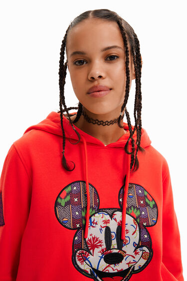 Large Disney's Mickey Mouse patch sweatshirt 