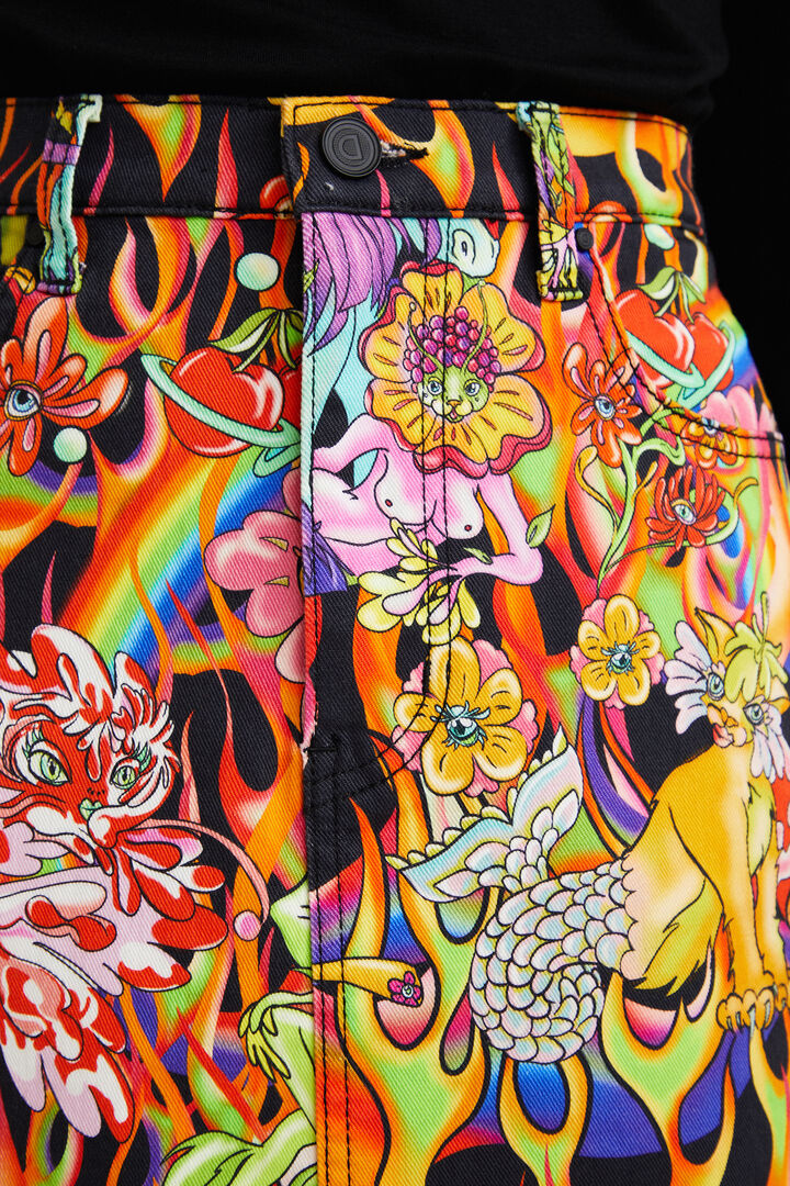 Falda corta arcoíris | Desigual