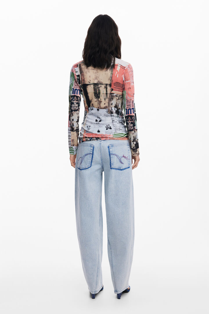 Fine postcard sweater | Desigual
