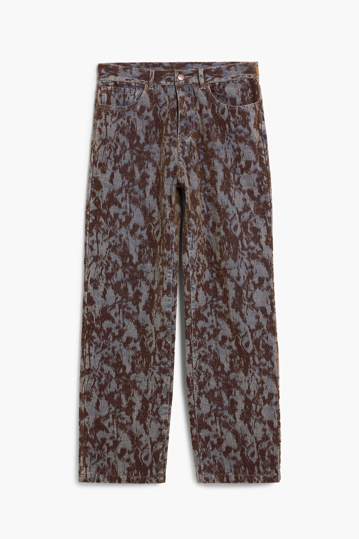 Straight textured pants | Desigual