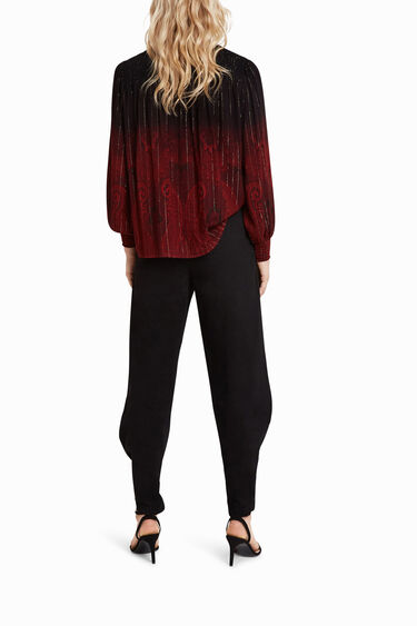 Blusa loose paisley y lúrex | Desigual