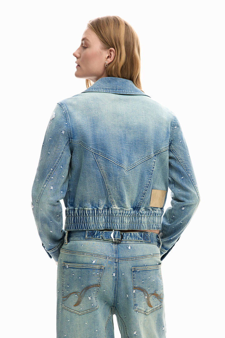Trucker jacket with embroidery | Desigual