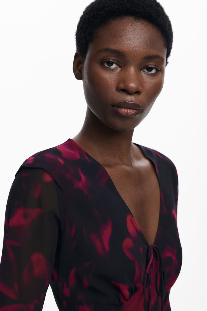 Floral flowy long dress | Desigual