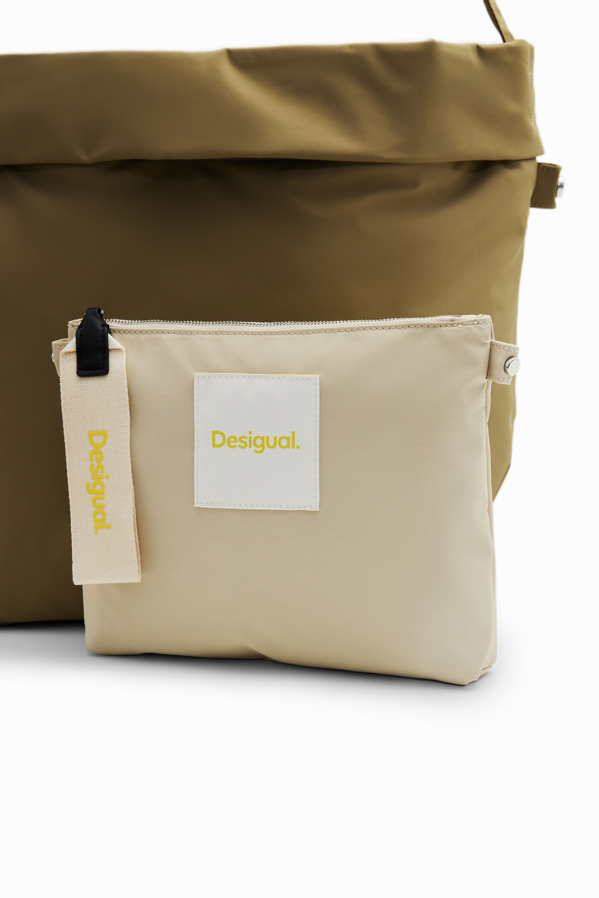 L reversible nylon tote bag