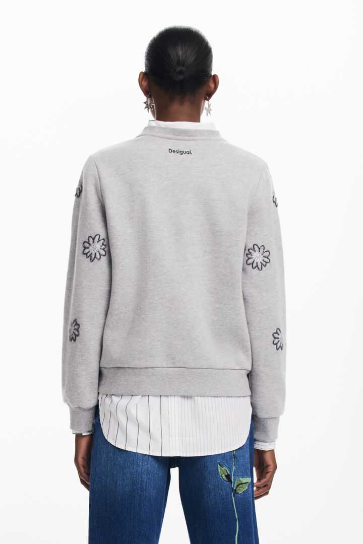 Jewel flower sweatshirt | Desigual
