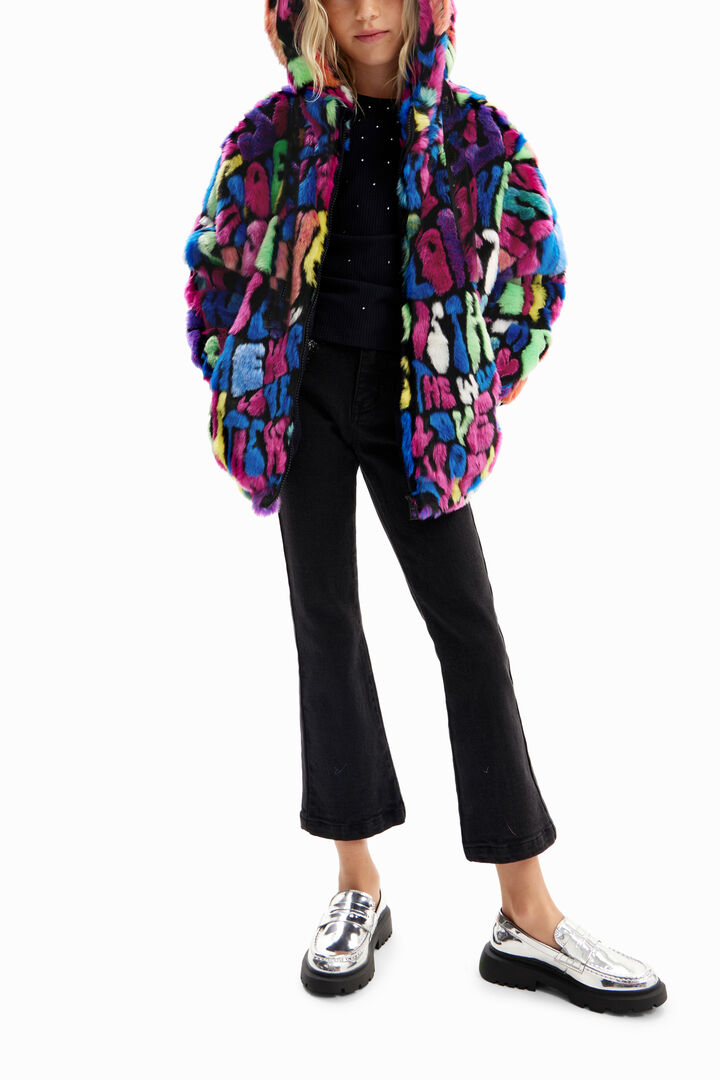 Multicolour fur-effect jacket | Desigual