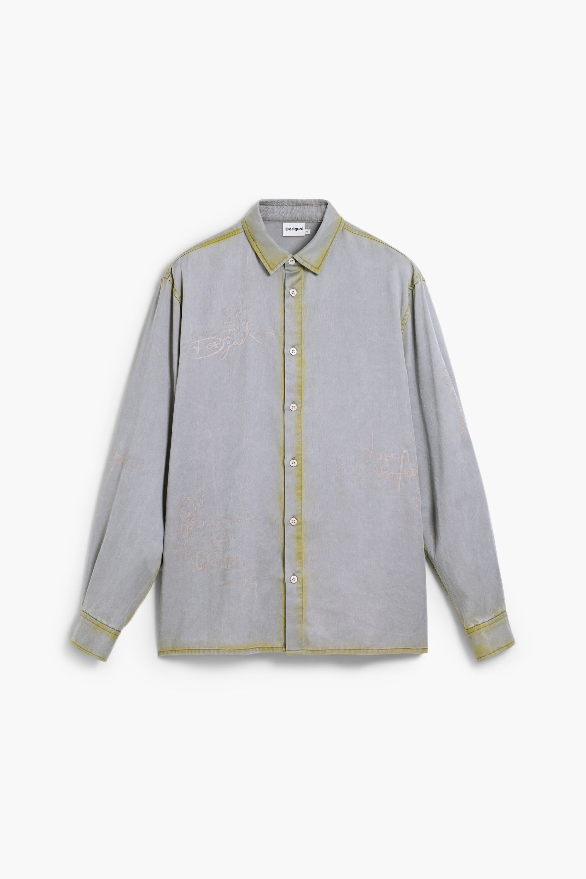 Camisa lettering efecto desgastado - WHITE - L