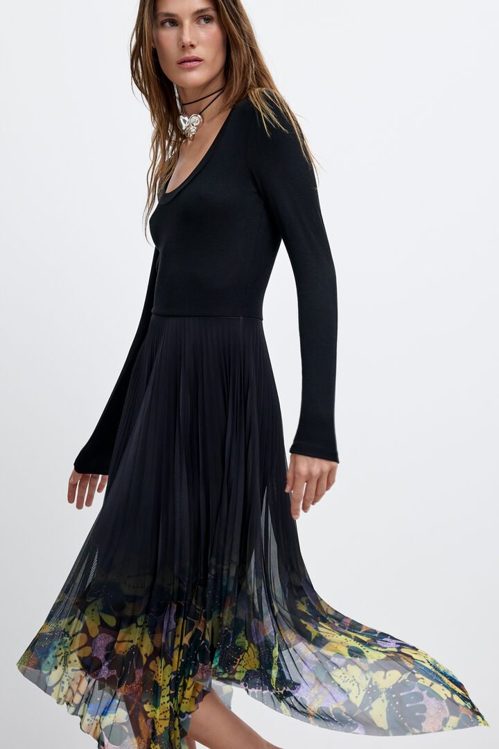 Vestido midi de manga comprida M. C. Lacroix