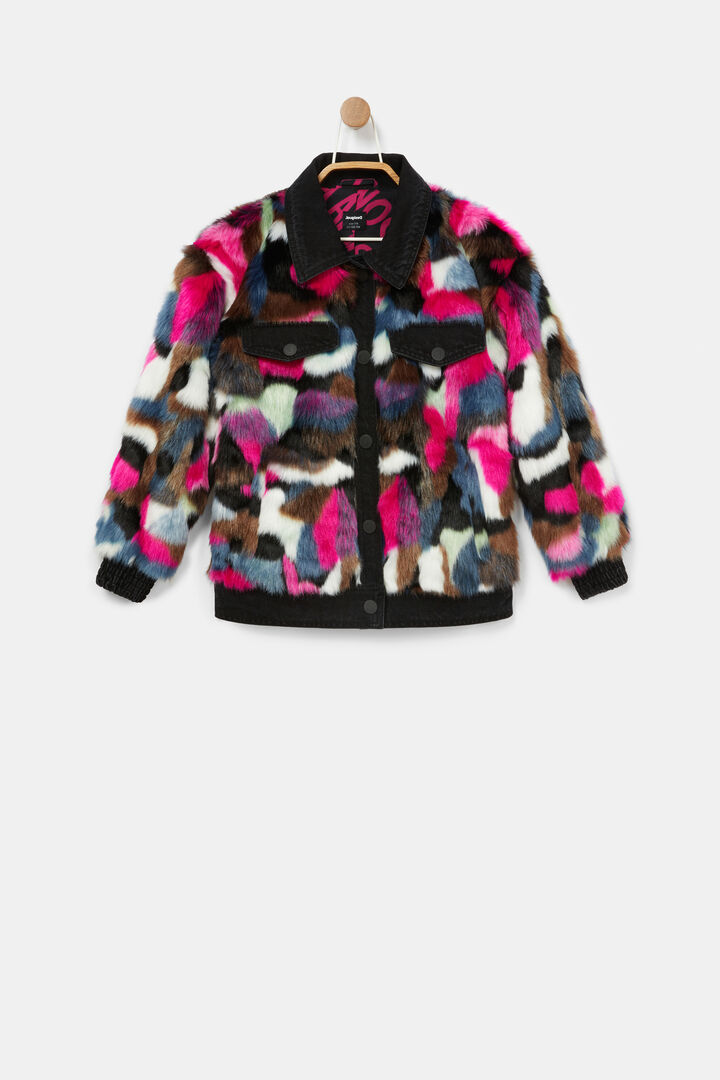 Soft fur trucker jacket | Desigual
