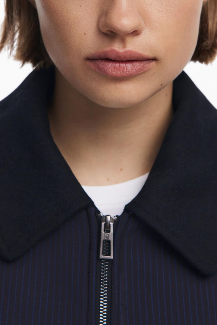 Straight patchwork coat