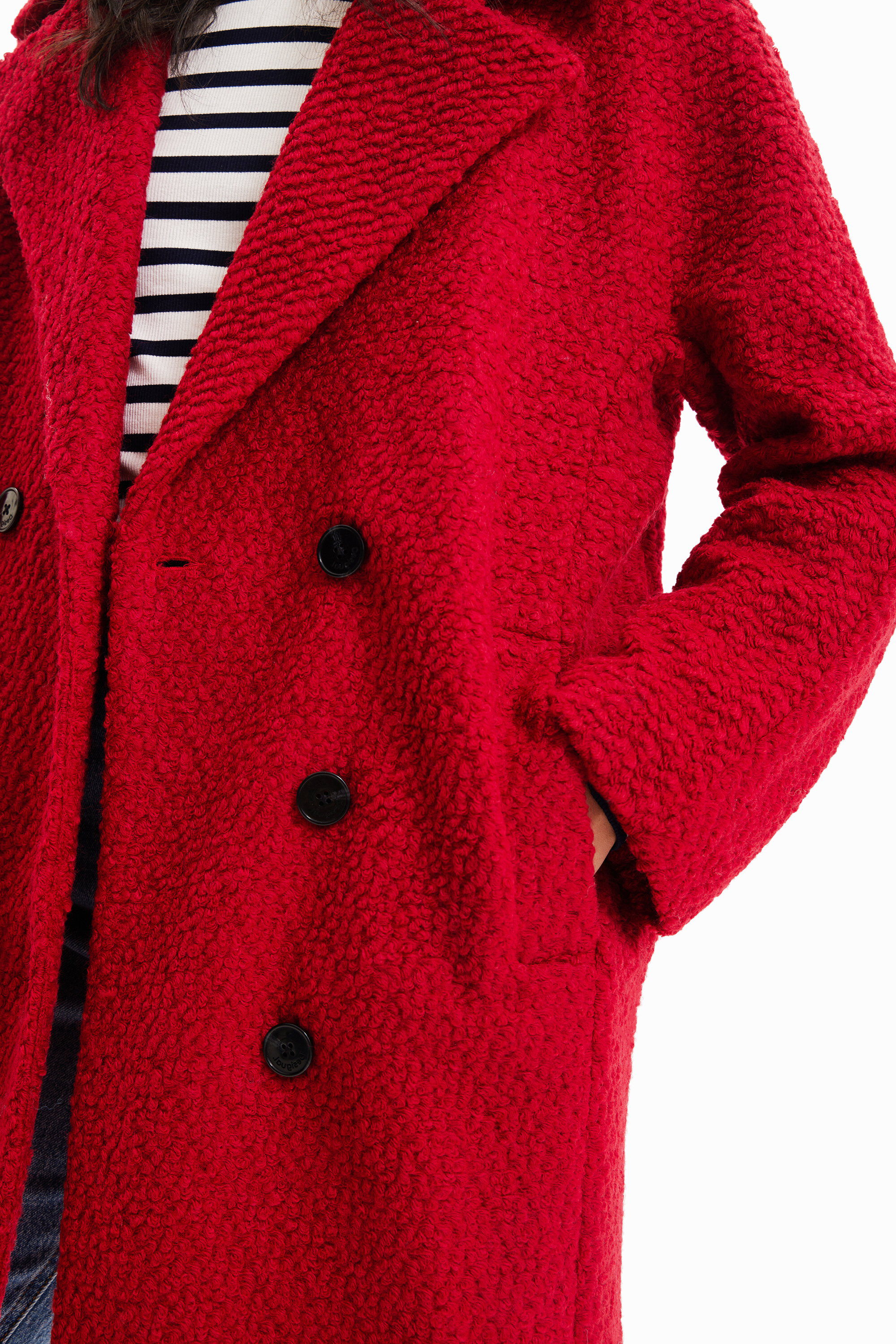 Straight wool coat