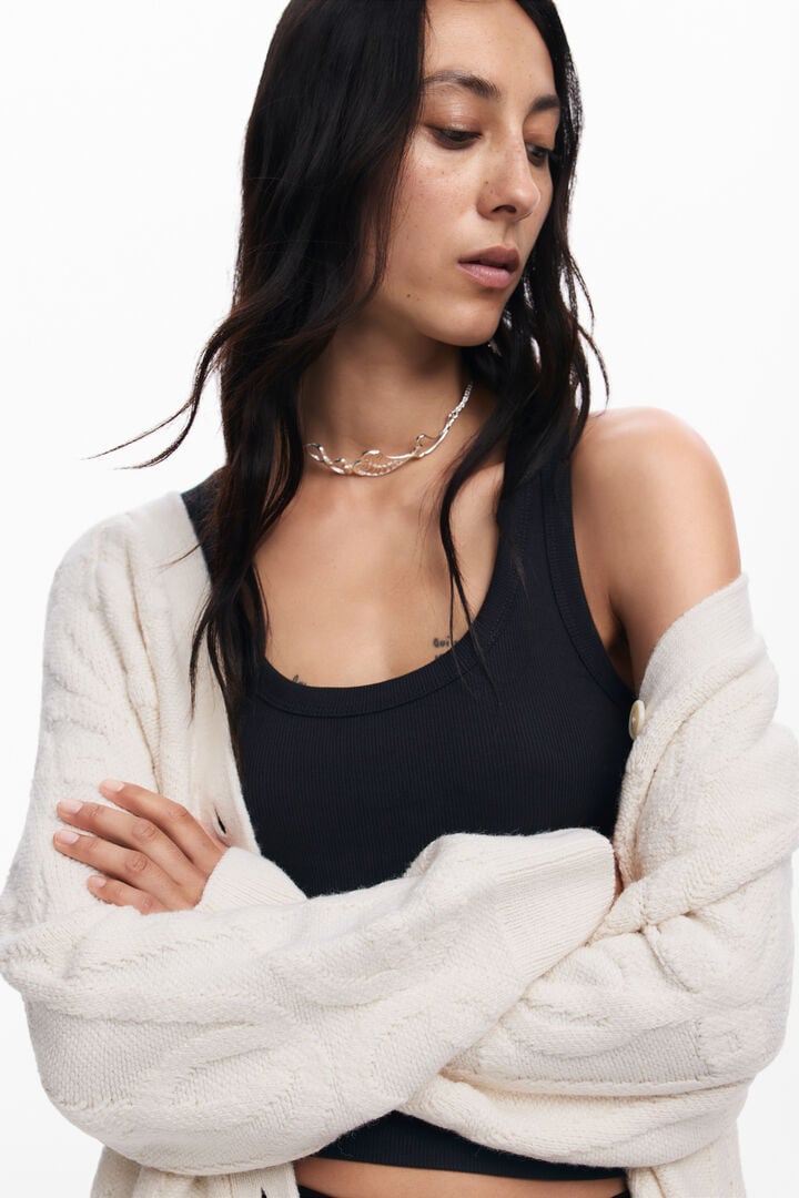 Oversized knit cardigan | Desigual