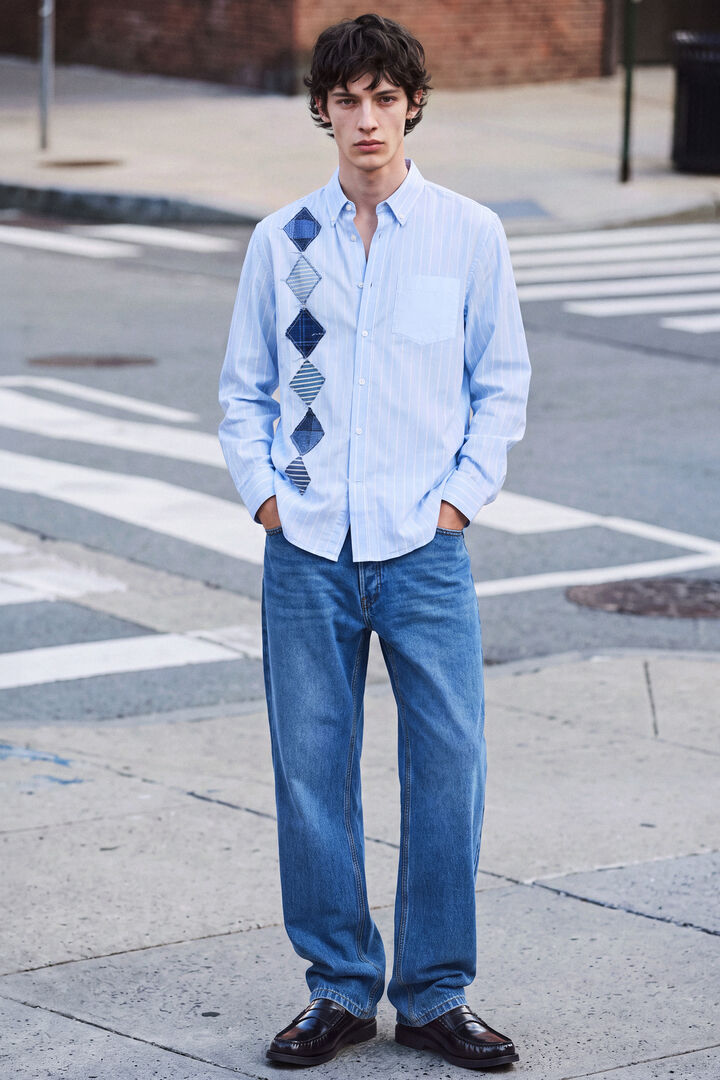 Argyle cotton shirt