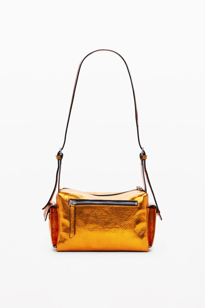 Small metallic leather bag with pockets | Desigual