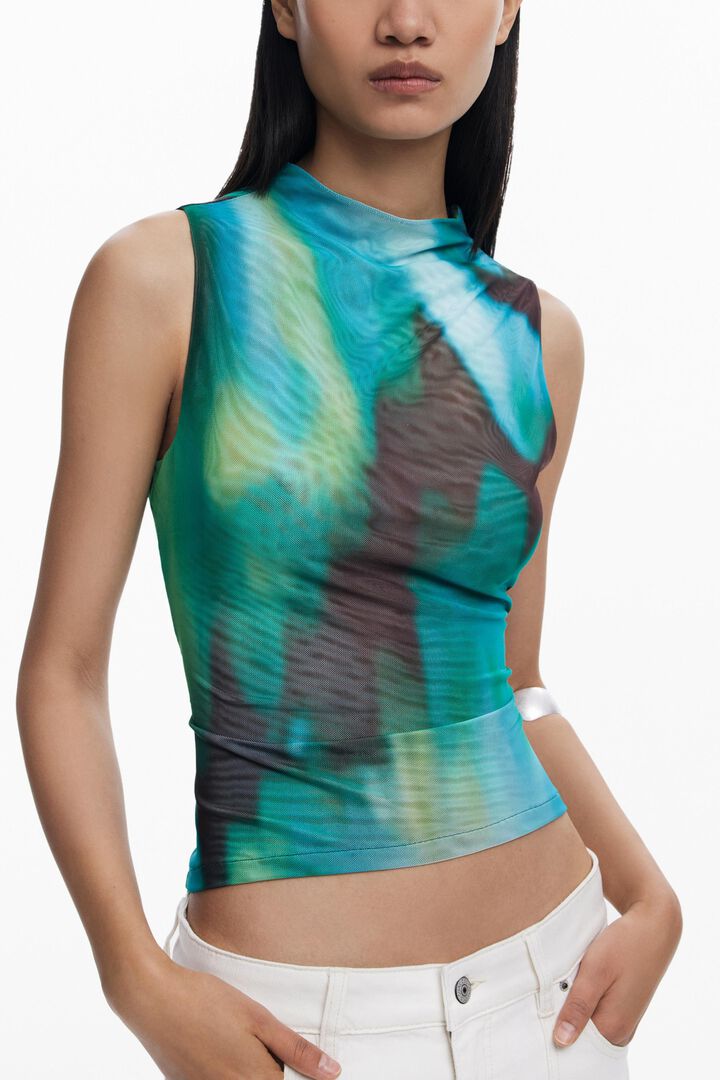 Gradient tulle T-shirt