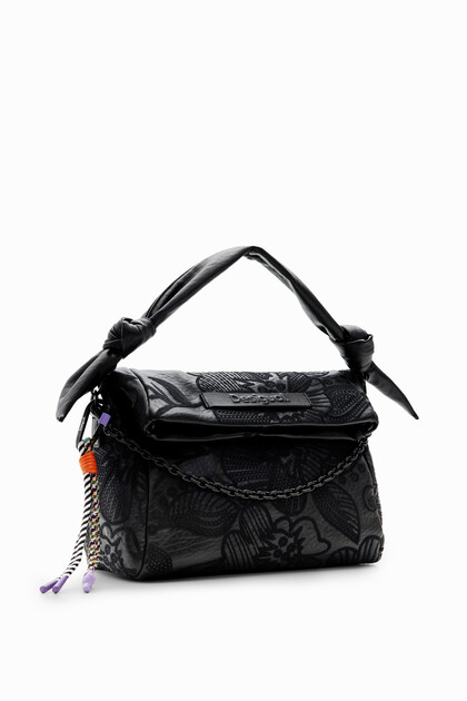 Midsize floral embroidery bag