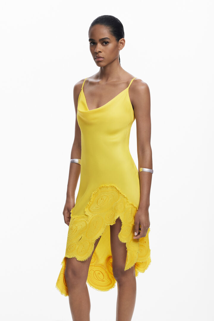 Asymmetric slip dress | Desigual