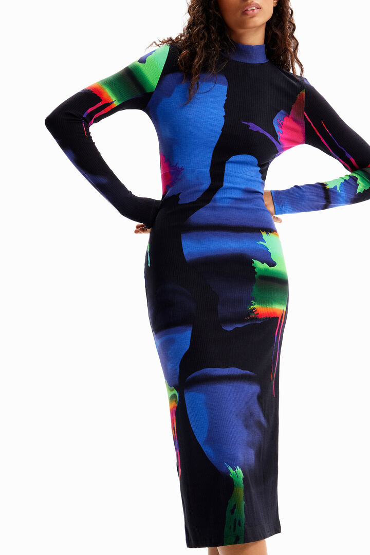M. Christian Lacroix neon midi dress | Desigual