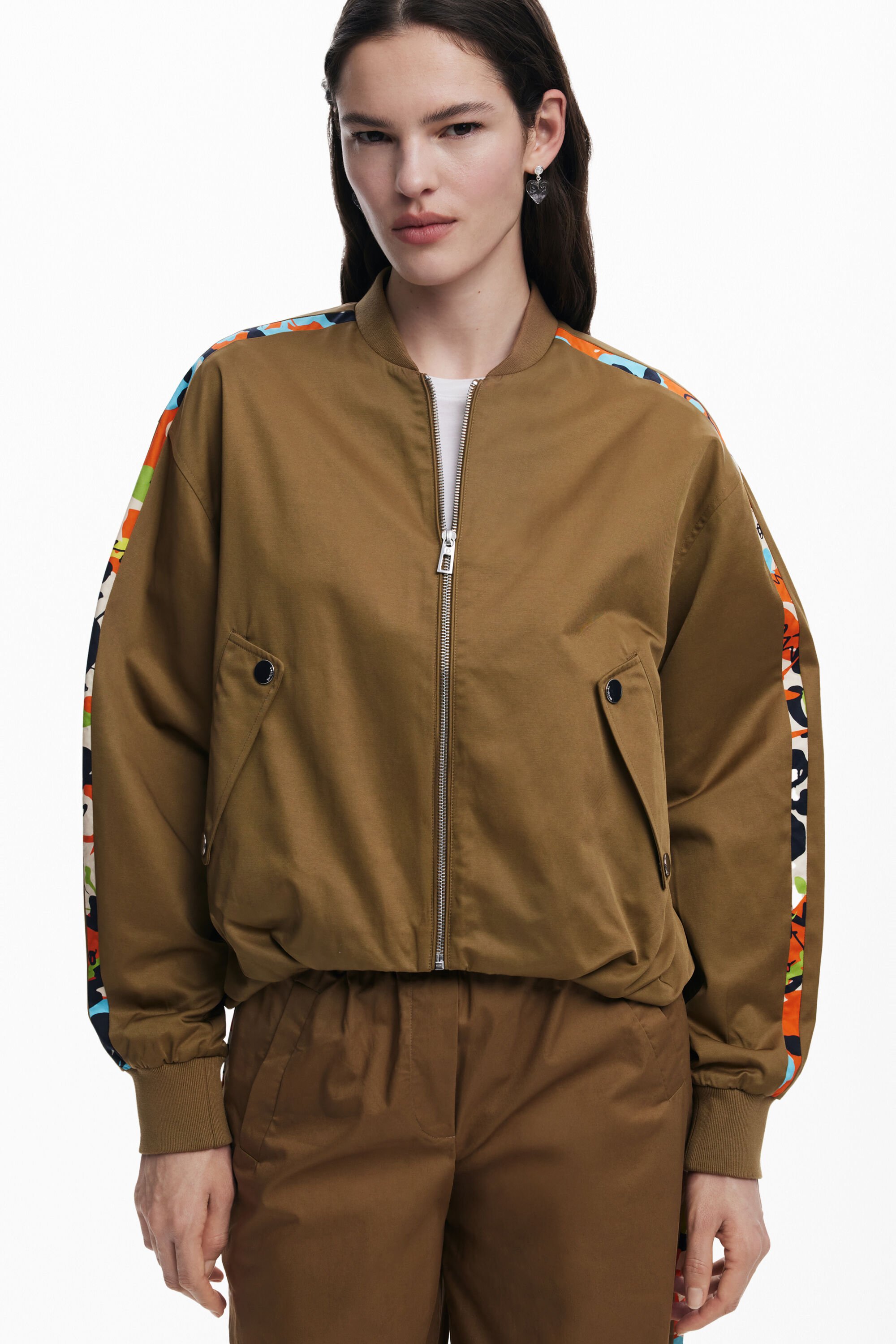 Desigual M. C. Lacroix Bomber Parka In Brown