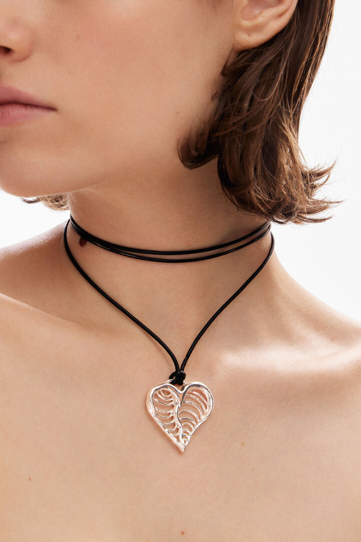 Ciondolo cuore cordoncino placcato oro Zalio | Desigual