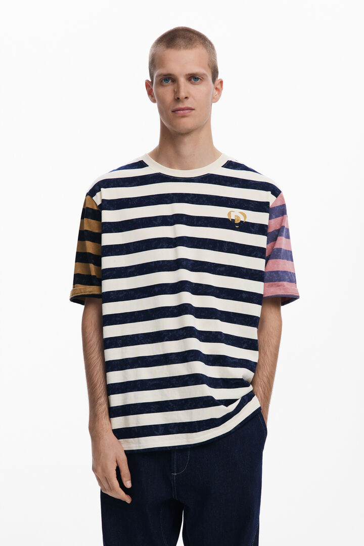 Striped T-shirt with logo