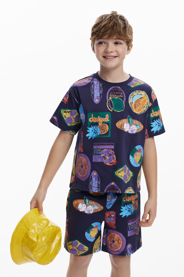 Camiseta sellos manga corta | Desigual