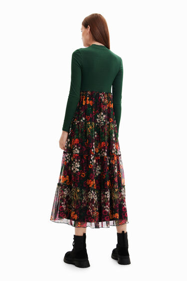 Long dress with tulle skirt | Desigual