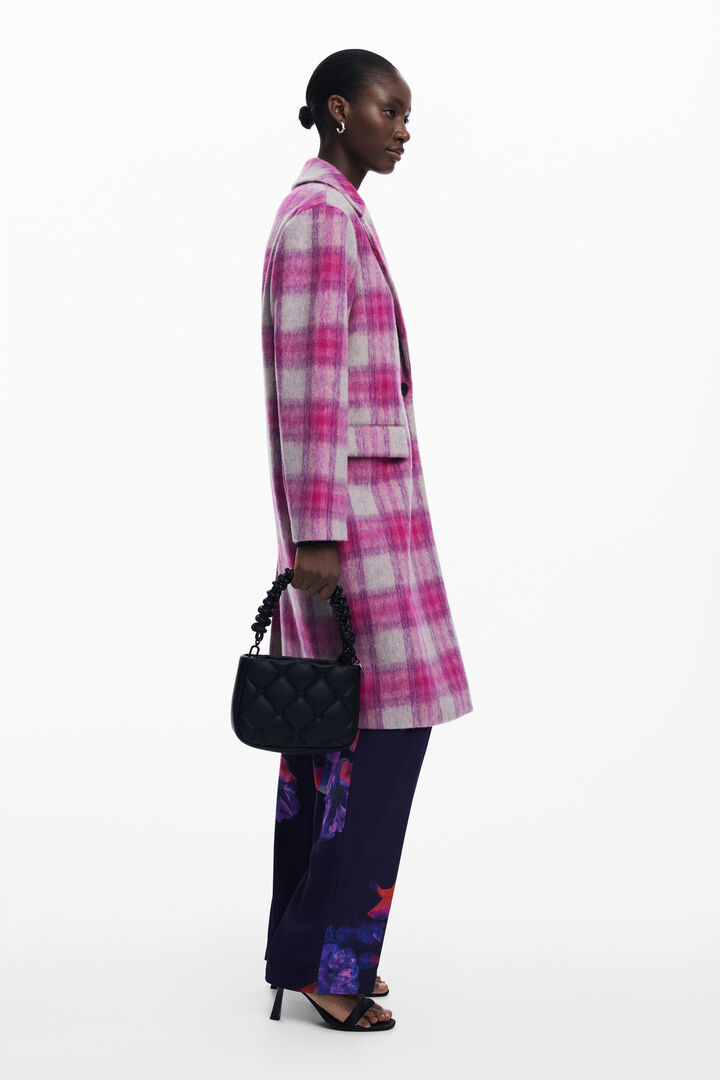 Manteau à carreaux rose | Desigual