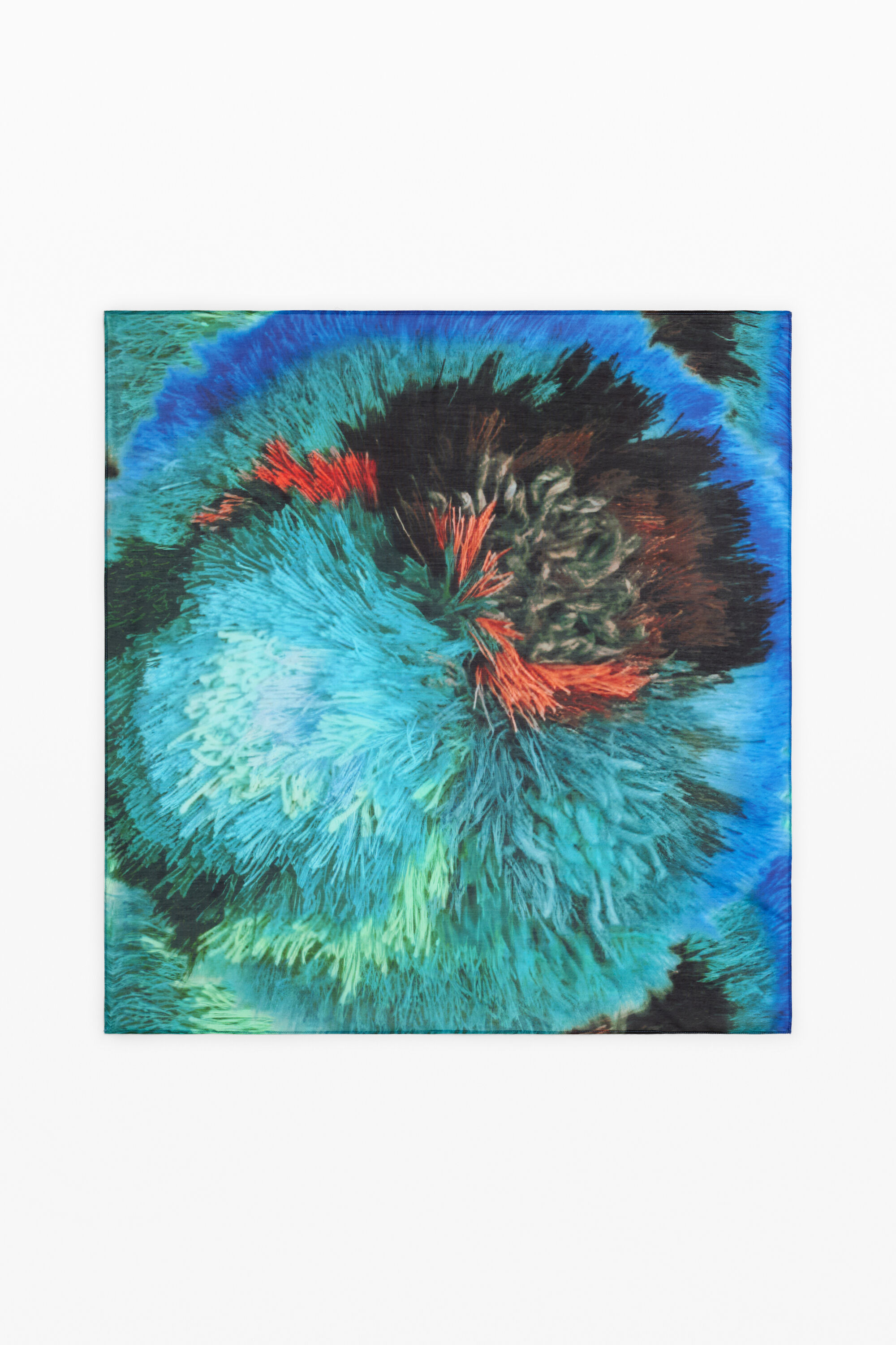 Desigual Damen Blau Bedrucktes Lacroix-Tuch, U
