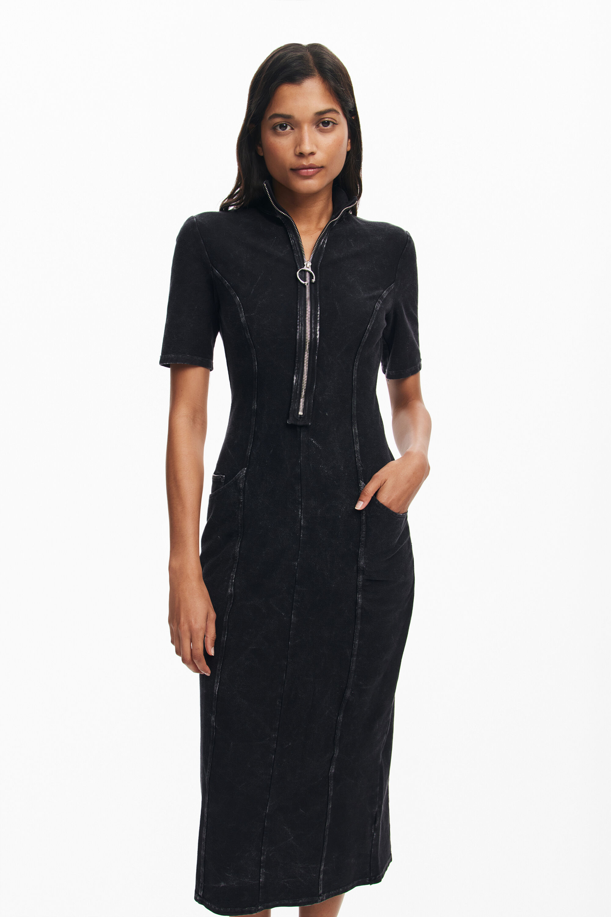 Denim midi dress women s I Desigual