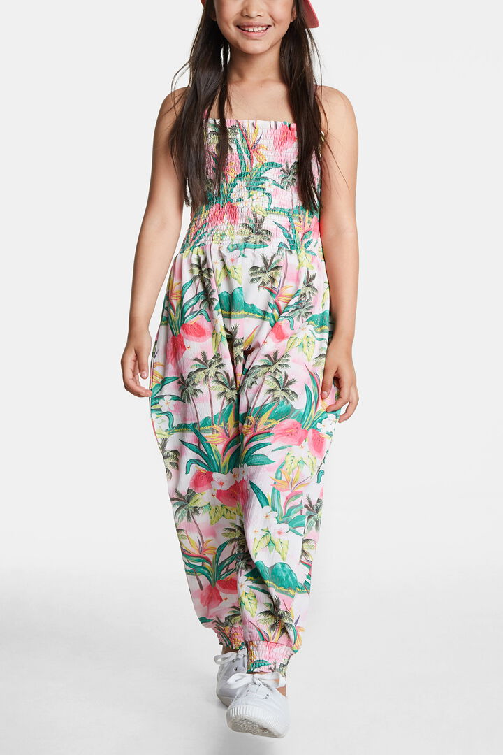 Long Hawaiian jumpsuit with straps | Desigual