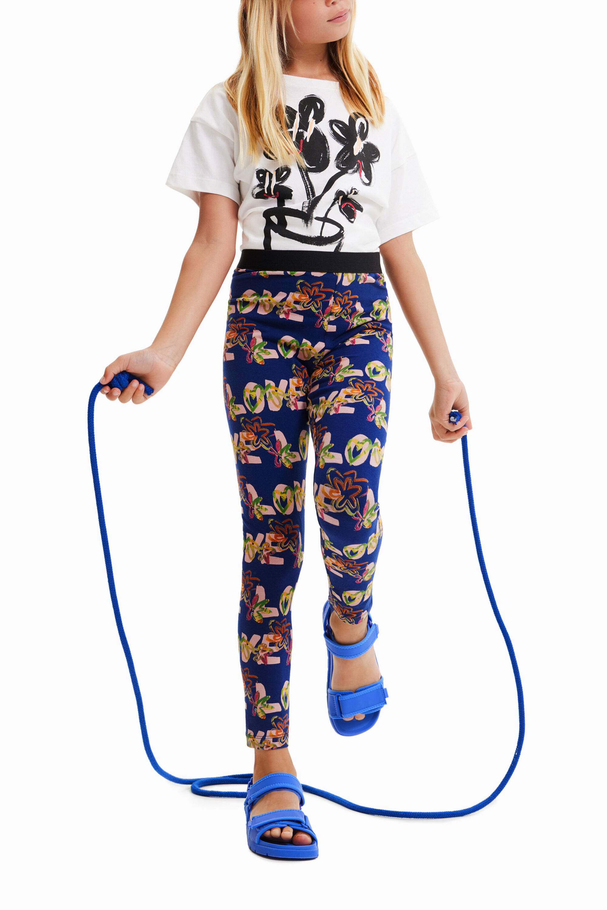 Desigual Leggings fiori Love