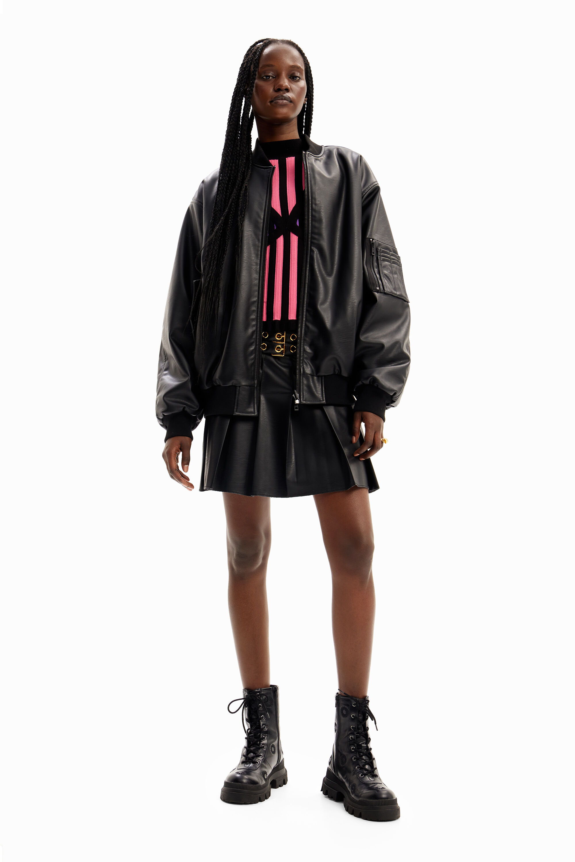 Maria Escote reversible bomber jacket - BLACK - L