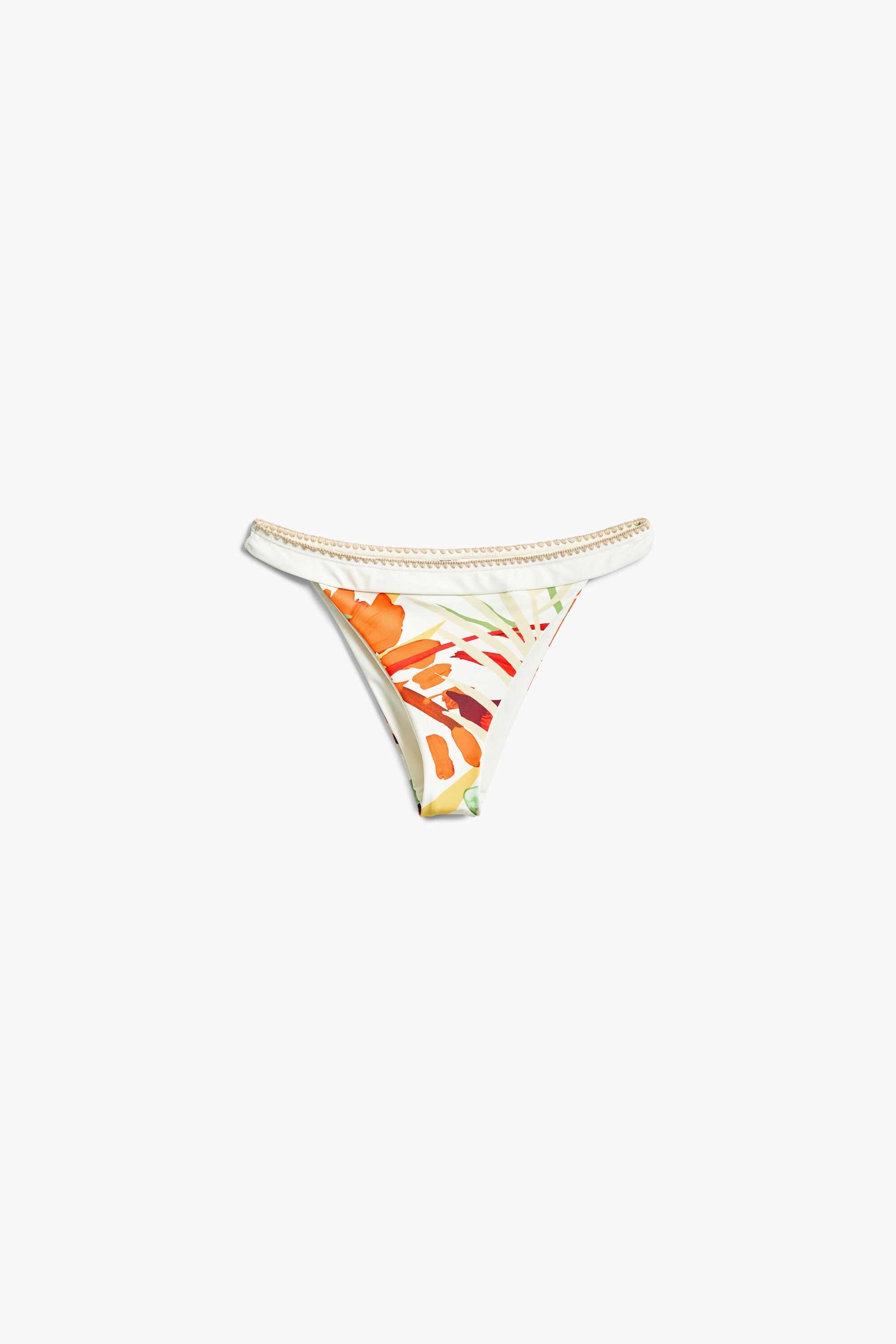 Braguita bikini tropical, Blanco, S