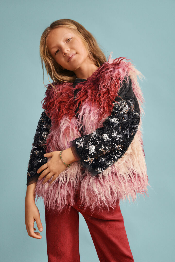 Gilet en fourrure aquarelle | Desigual