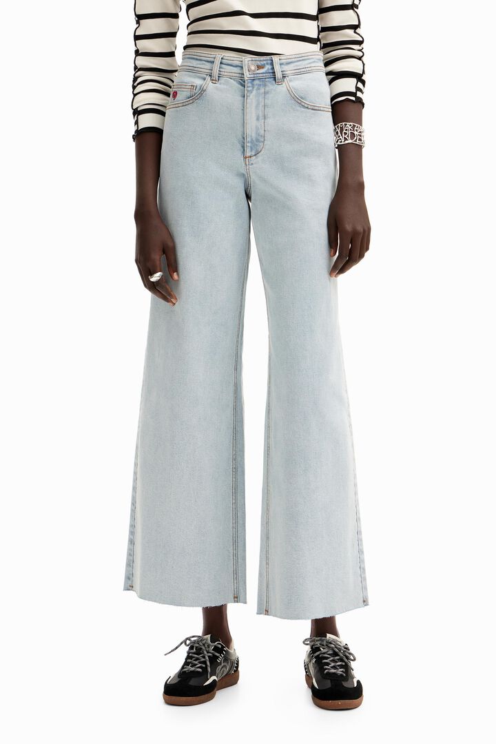 Cropped culotte jeans | Desigual