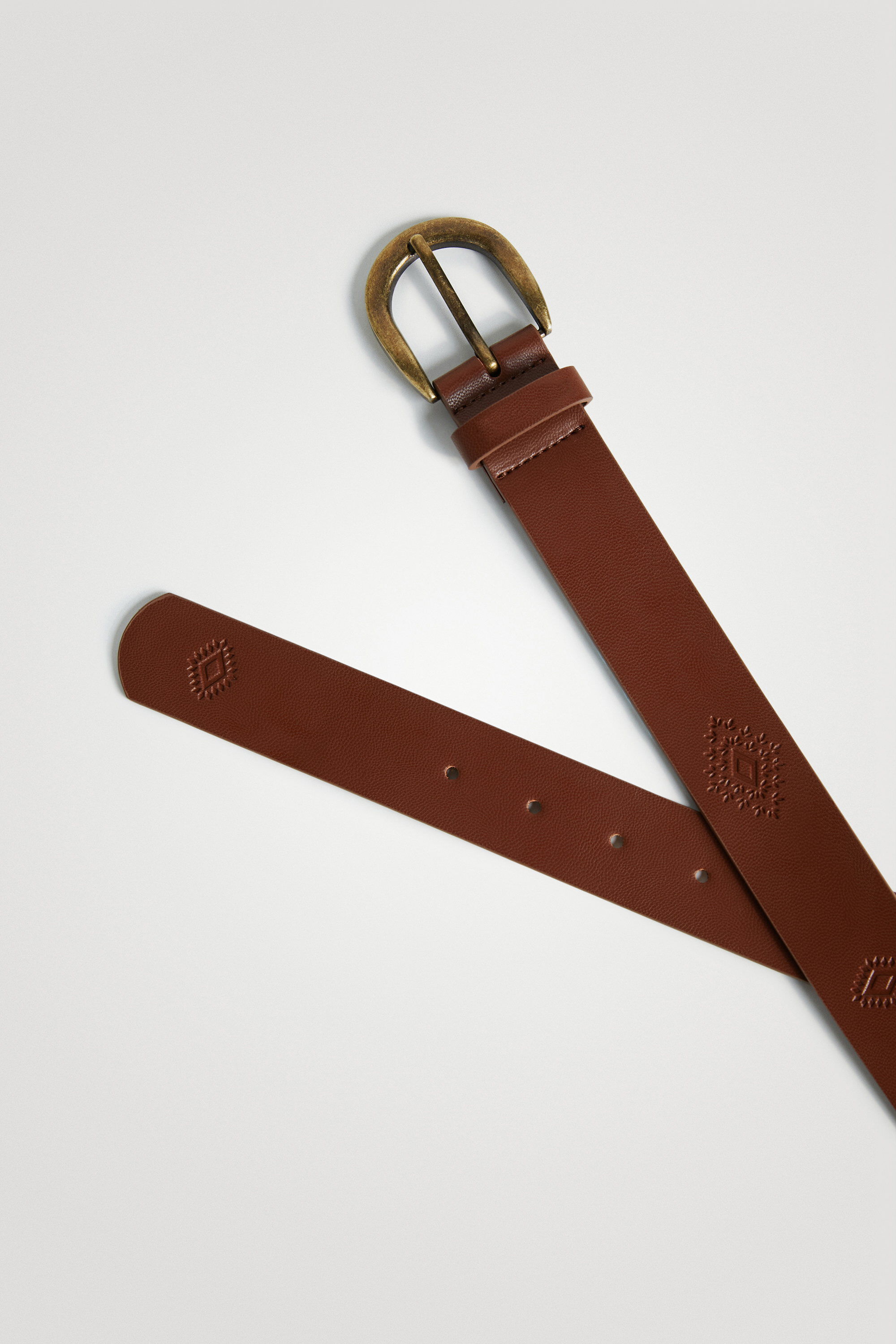Shop Desigual Leather Belt In Brown