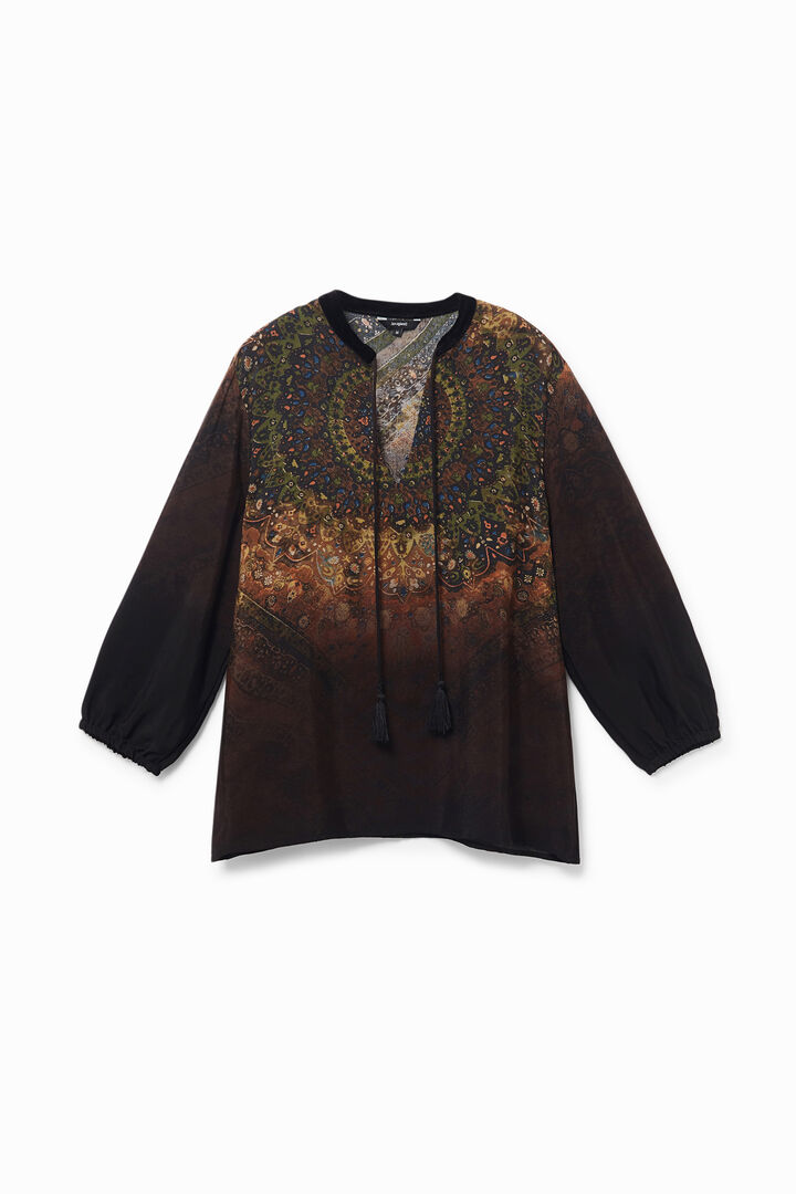 3/4 sleeve printed blouse