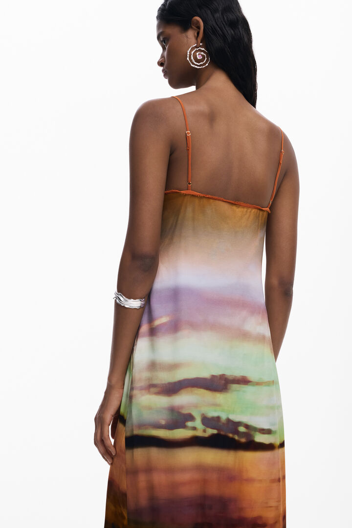 Robe longue à bretelles sunset | Desigual