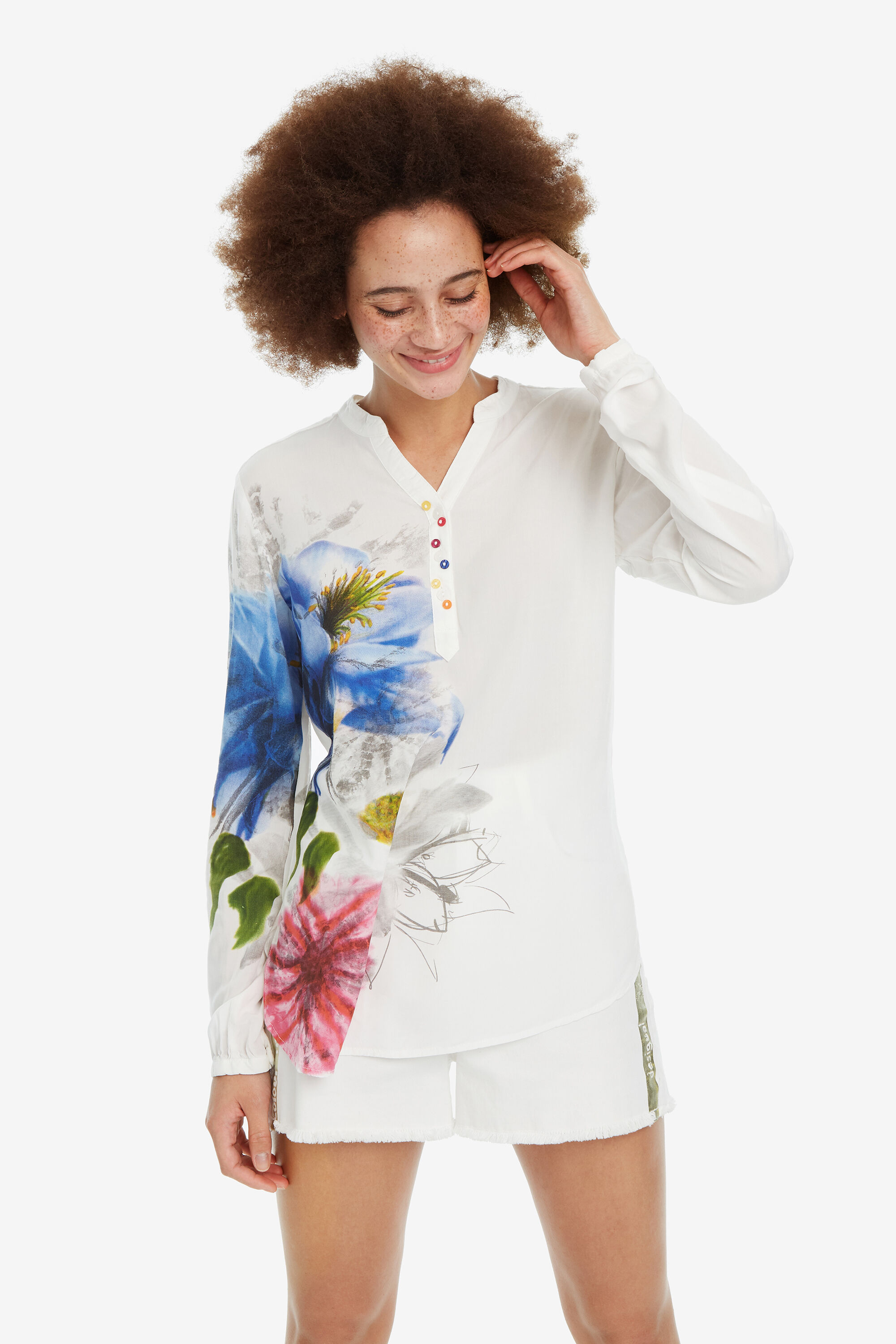 Desigual Blouse Jaipur India White desigual kopen in de aanbieding