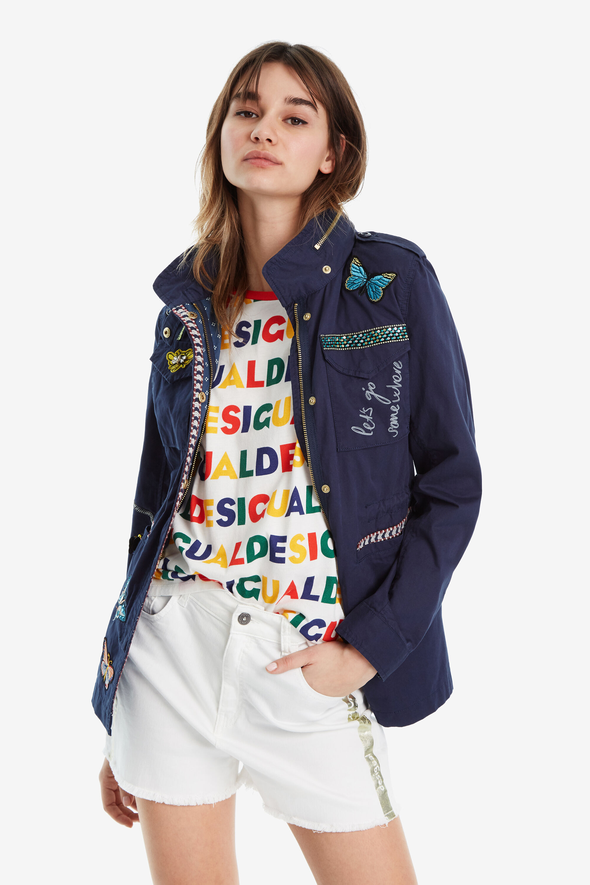 Desigual Parka Eclipse Blue 36 desigual kopen in de aanbieding