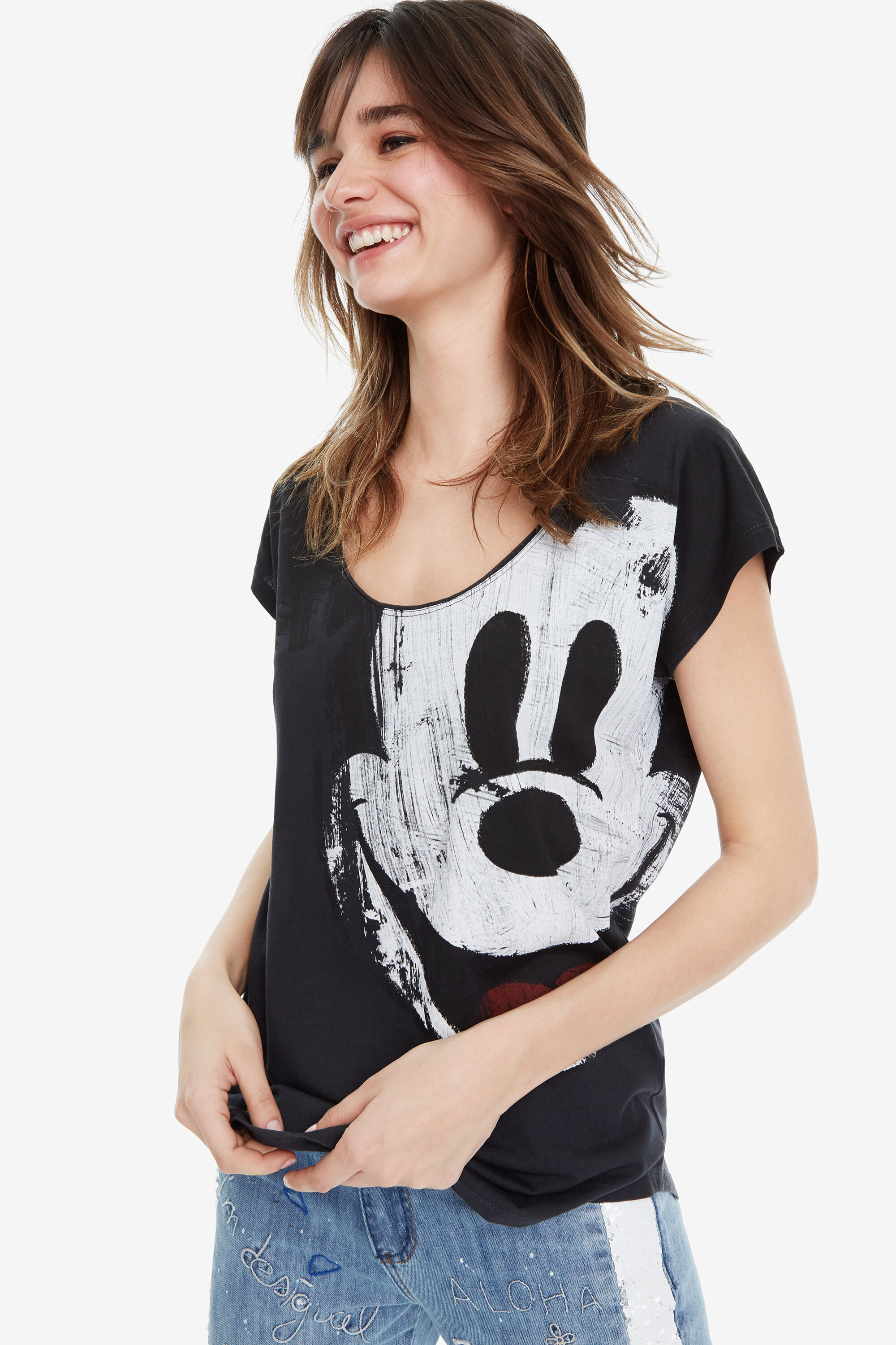 Desigual T Shirt Hanoi Vietnam Black desigual kopen in de aanbieding
