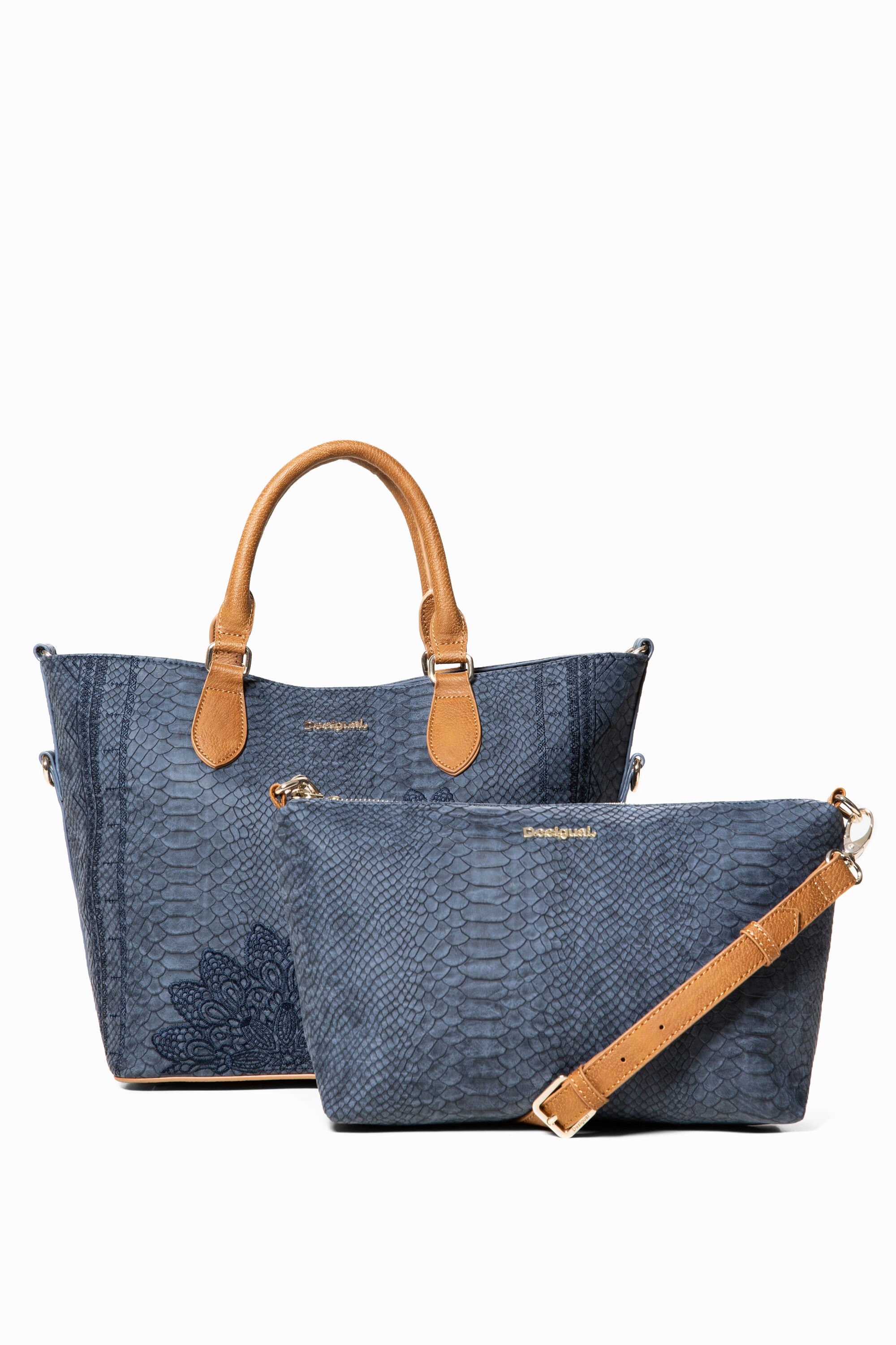 Desigual Aquiles Florida Tas 3 In 1 Blue Je desigual kopen in de aanbieding