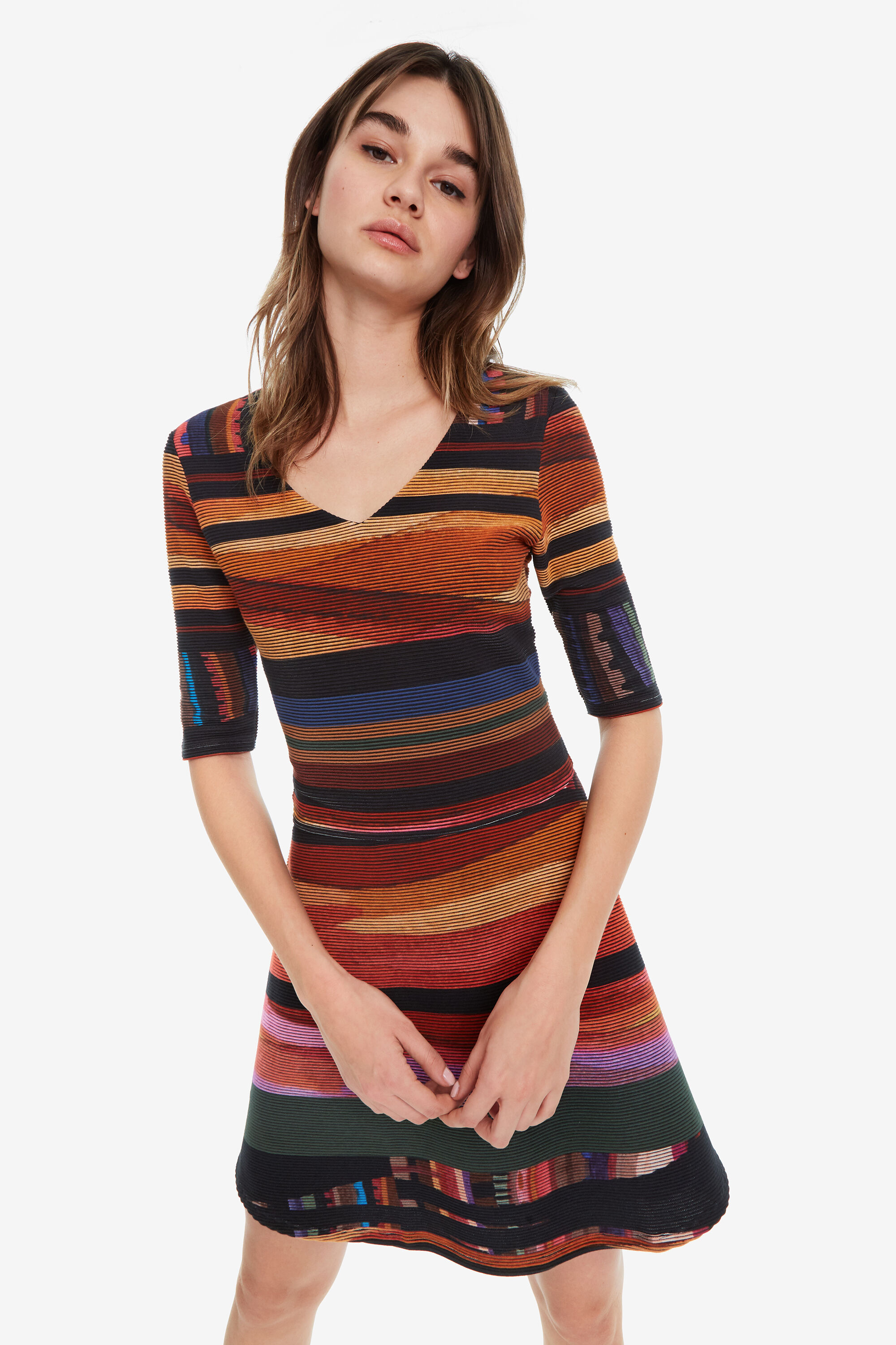 Desigual Neus Jurken Red desigual kopen in de aanbieding