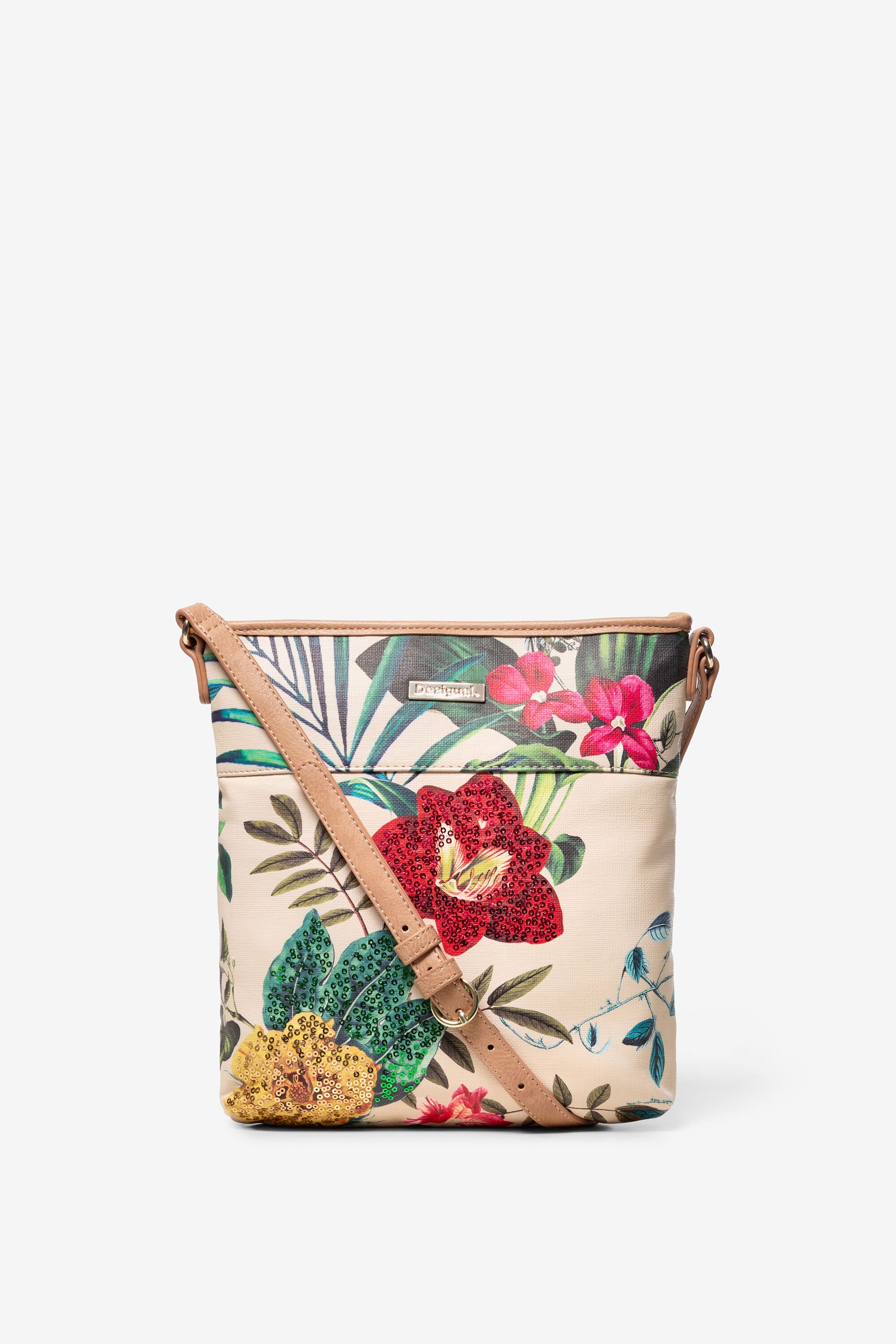 Desigual Schoudertas Met Bloemen Kaua White Je desigual kopen in de aanbieding