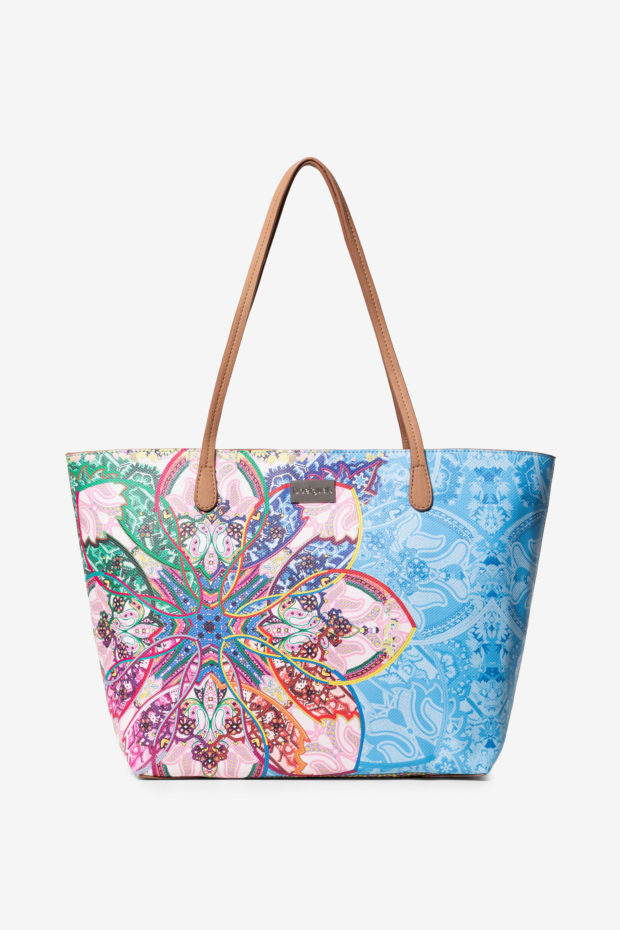 Desigual Tas Capri Mexican Cards Zipper Blue Je desigual kopen in de aanbieding