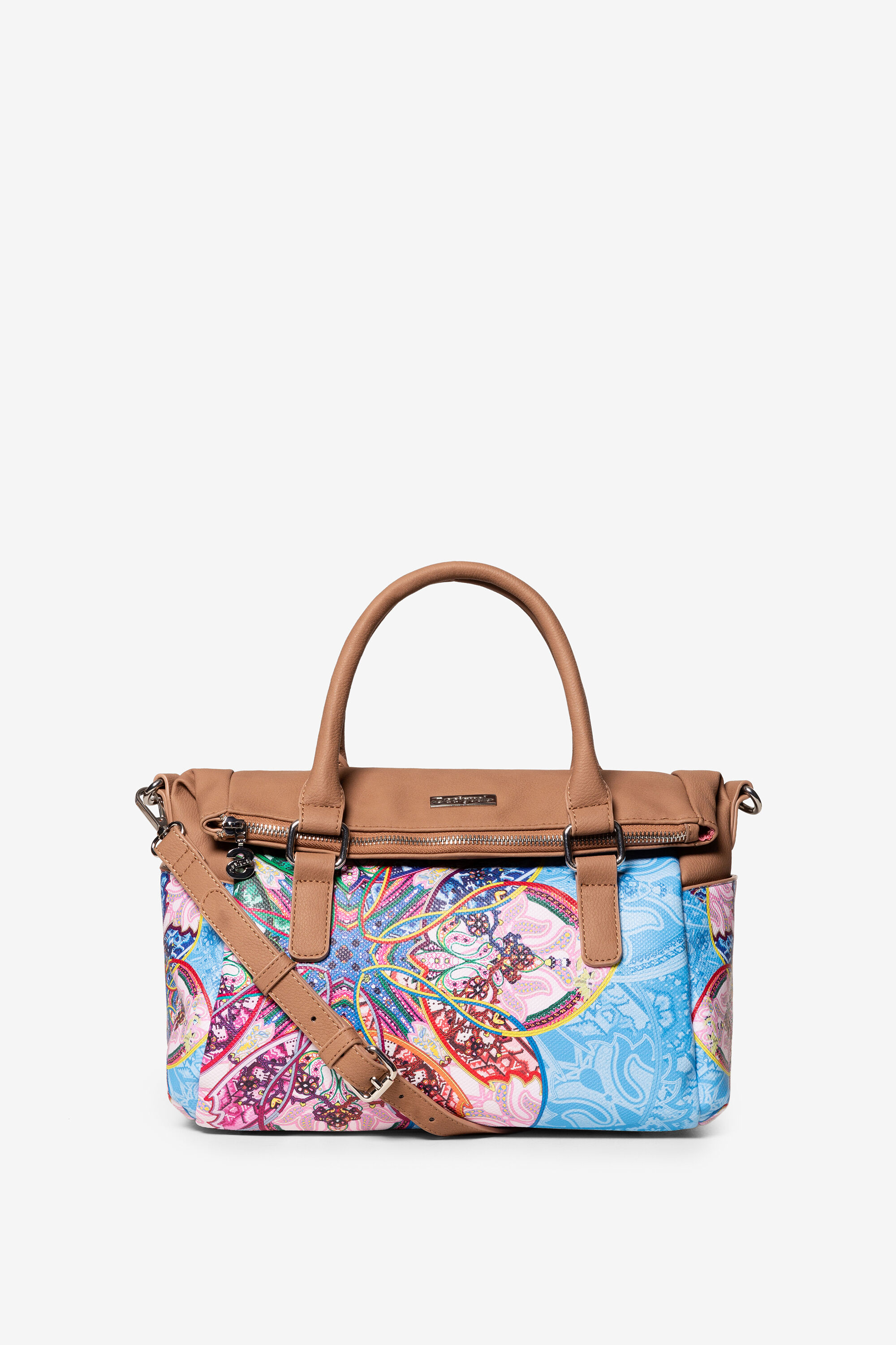 Desigual Tas 2 Handvat Mexican Cards Loverty Blue Je desigual kopen in de aanbieding