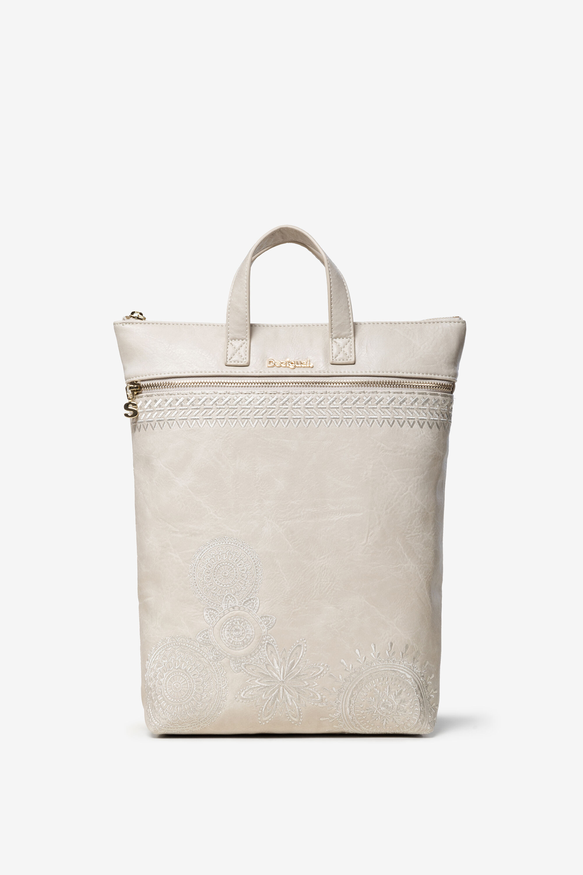 Desigual Witte Rugzak Met Leereffect Baza White Je desigual kopen in de aanbieding