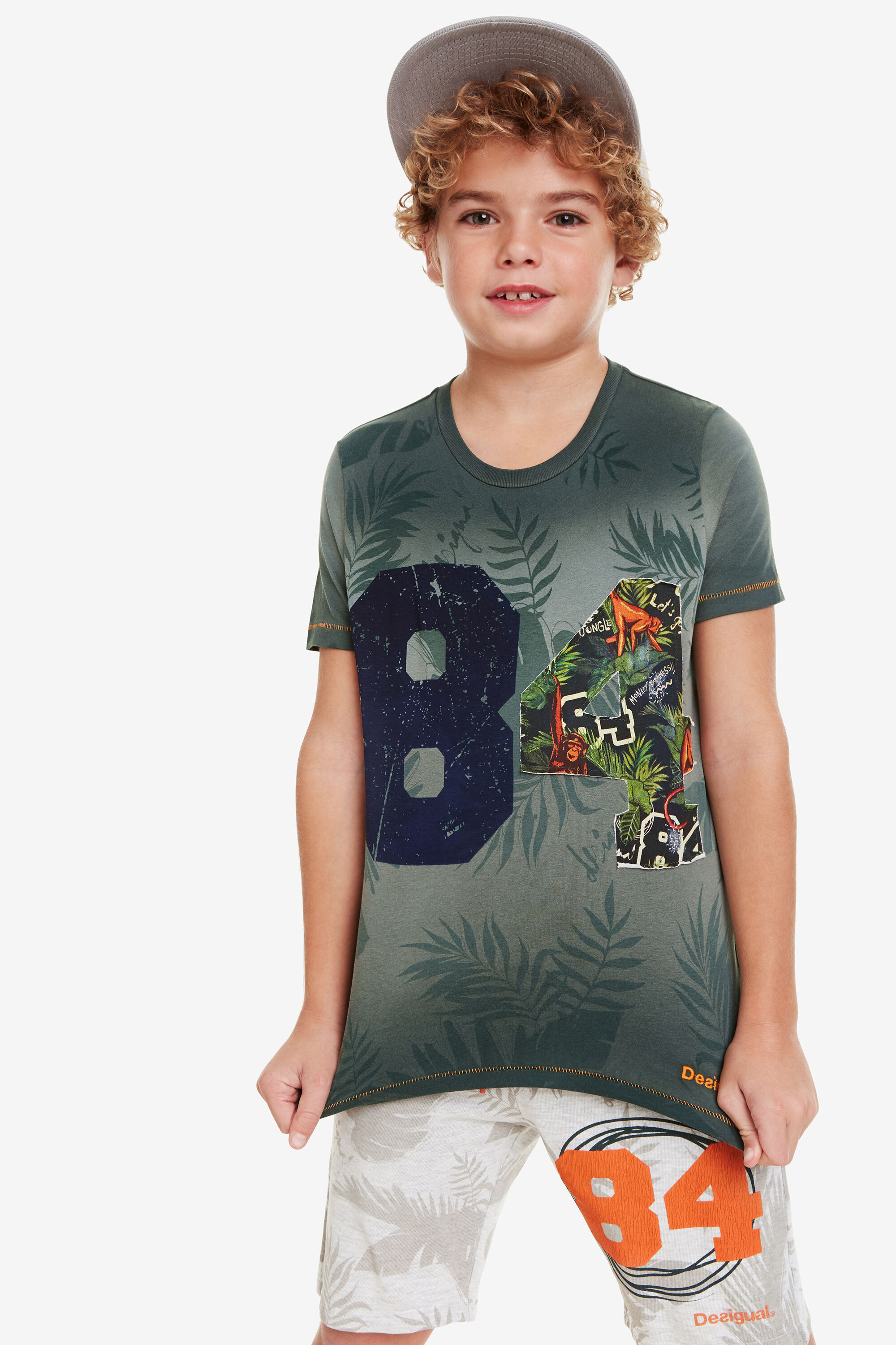 Desigual T Shirt Met Tropische Print Ronan Green 56 desigual kopen in de aanbieding